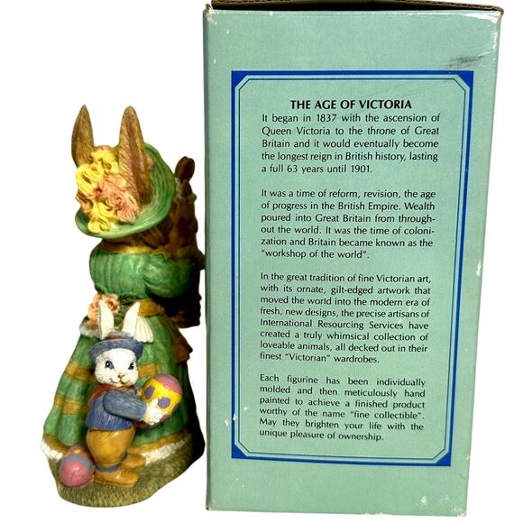 The Victorian Collection “Mother Hopper with Tom & Lilly” Easter Figurine 1994 - Picture 4 of 6